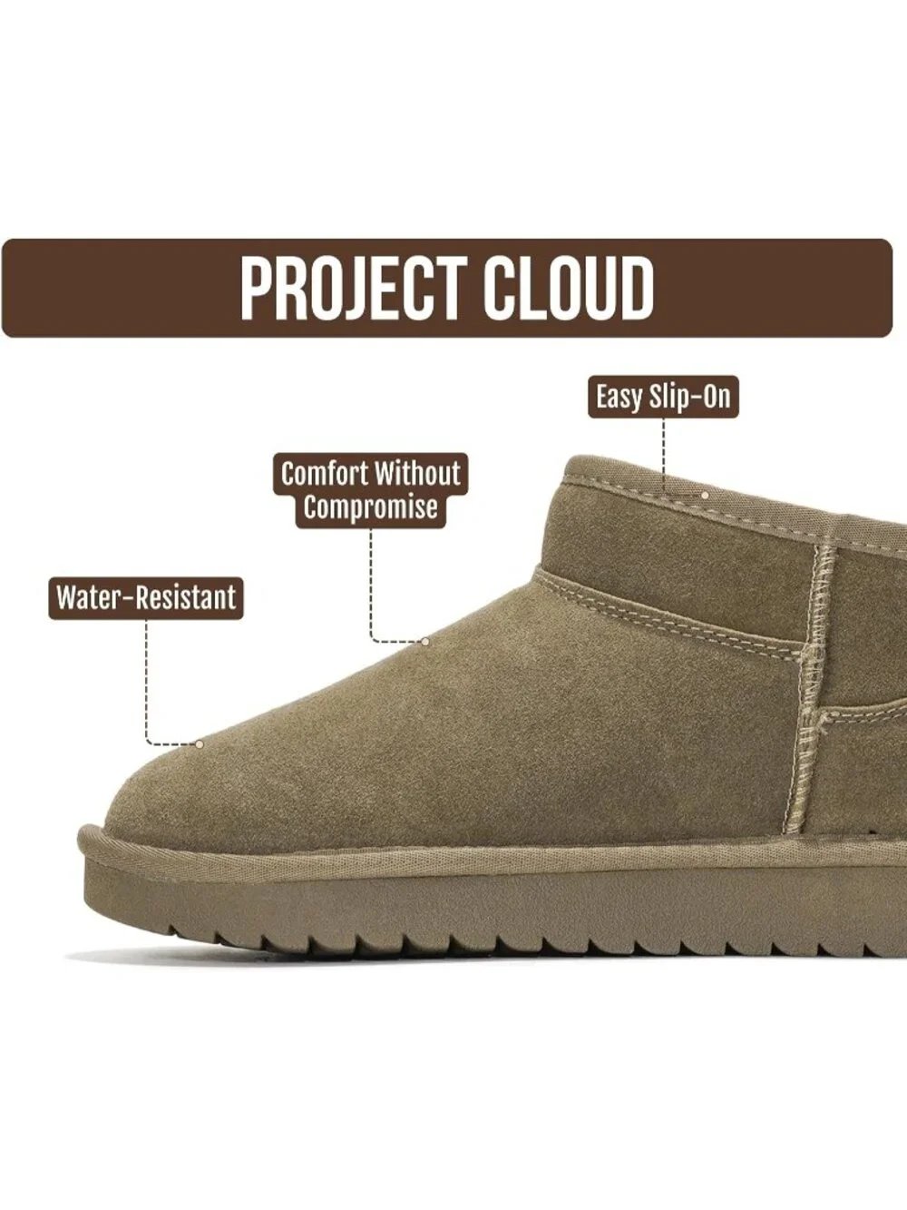 Womens Olive Suede Cloud Water Resistant Genuine Leather Comfortable Ankle Boots